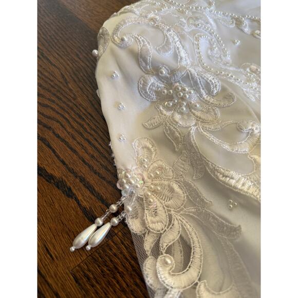 Vintage 2-Piece Wedding Bridal Set Victorian Romantic Peplum SteamPunk Bustle - Picture 10 of 12